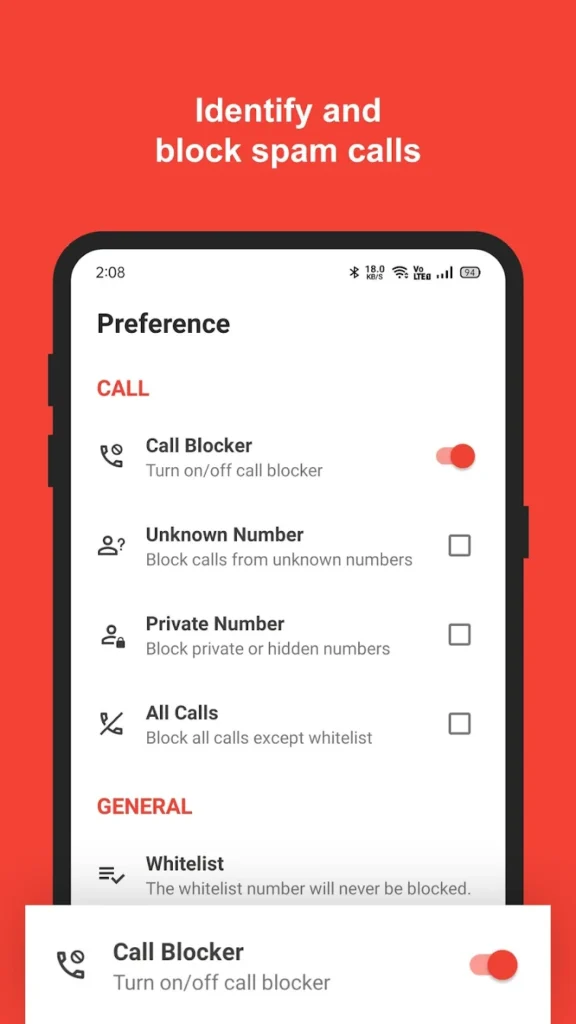 Call Blocker App for Android 