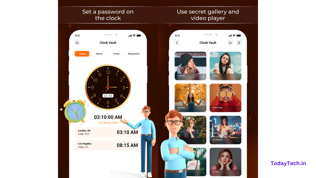 Private Photos Clock Lock