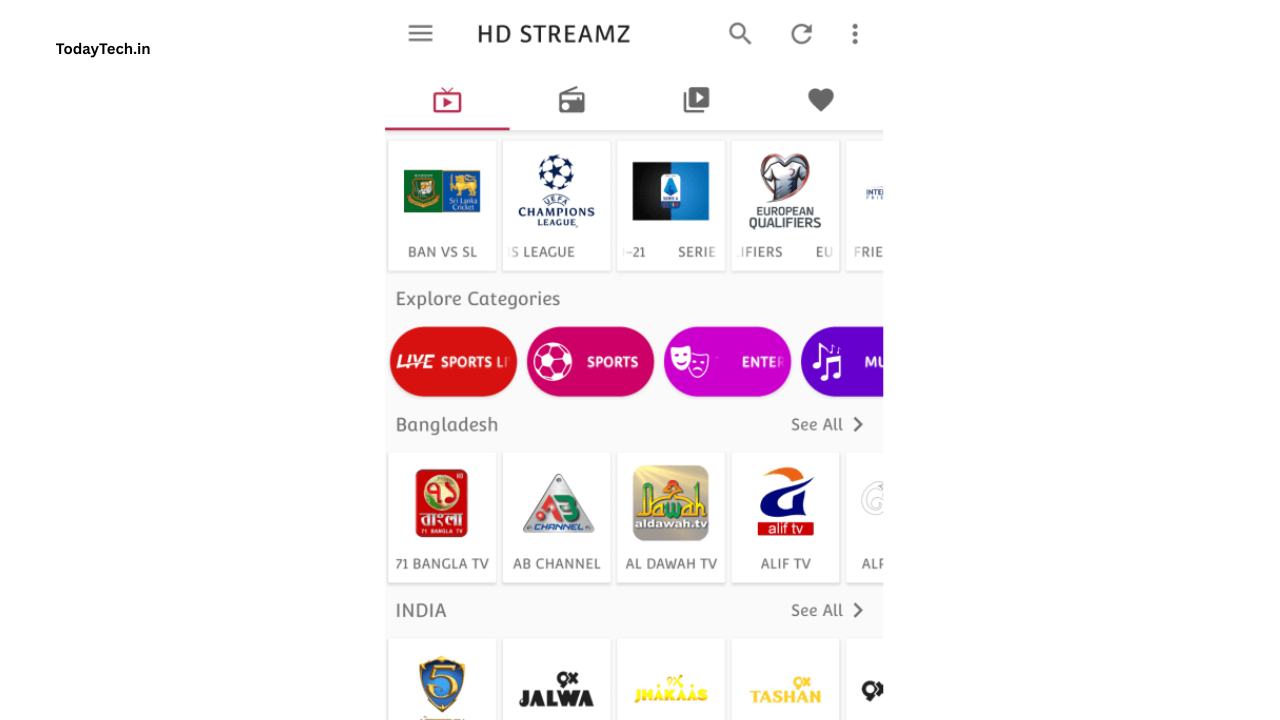 HD Streamz App for Android Latest Version