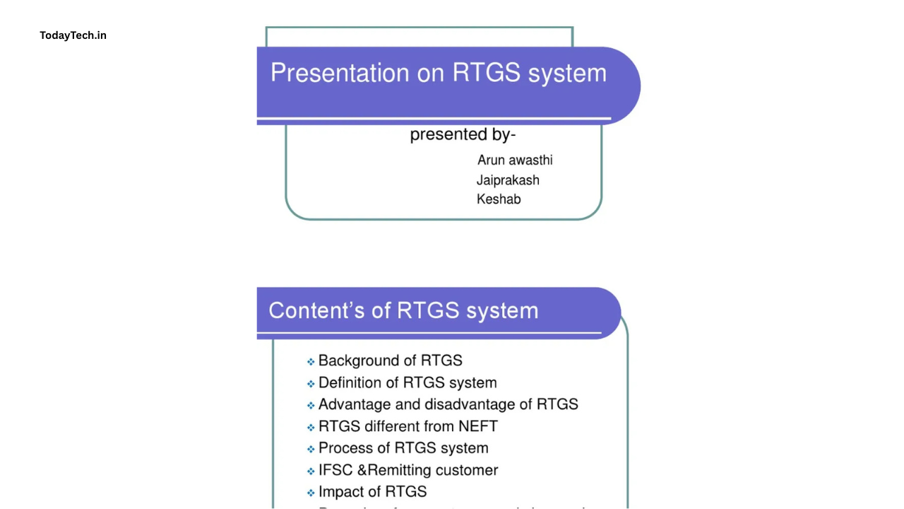 Real Time Gross Settlement (RTGS) Master Guide